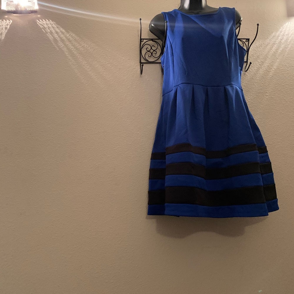 Plus size blue dress